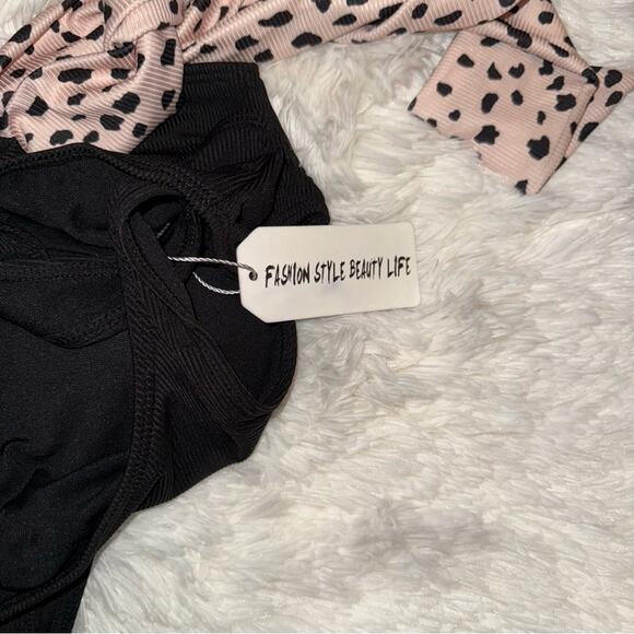 SporlikeTaupe Spot One Piece cutout swimsuit - Picture 6 of 7